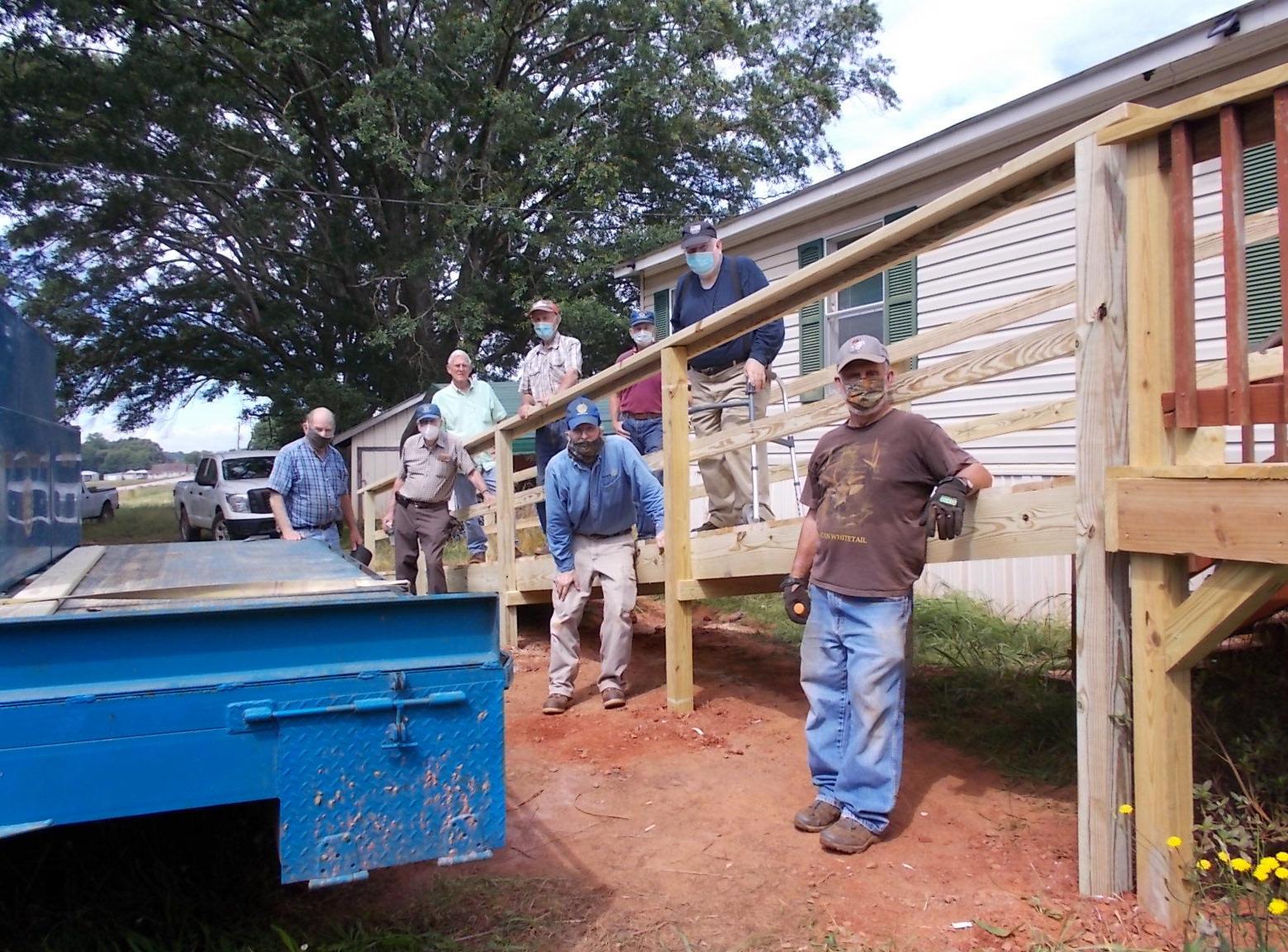 Rotary ramp constructs ramp for Lester